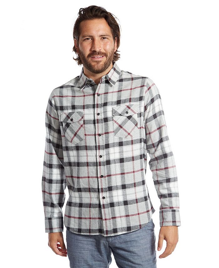 PX Men's Brushed Flannel Plaid Shirt - Macy's