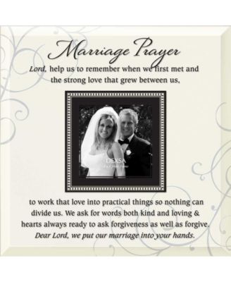 Marriage Prayer Beveled Glass Photo Frame with Easel, 12" x 12"