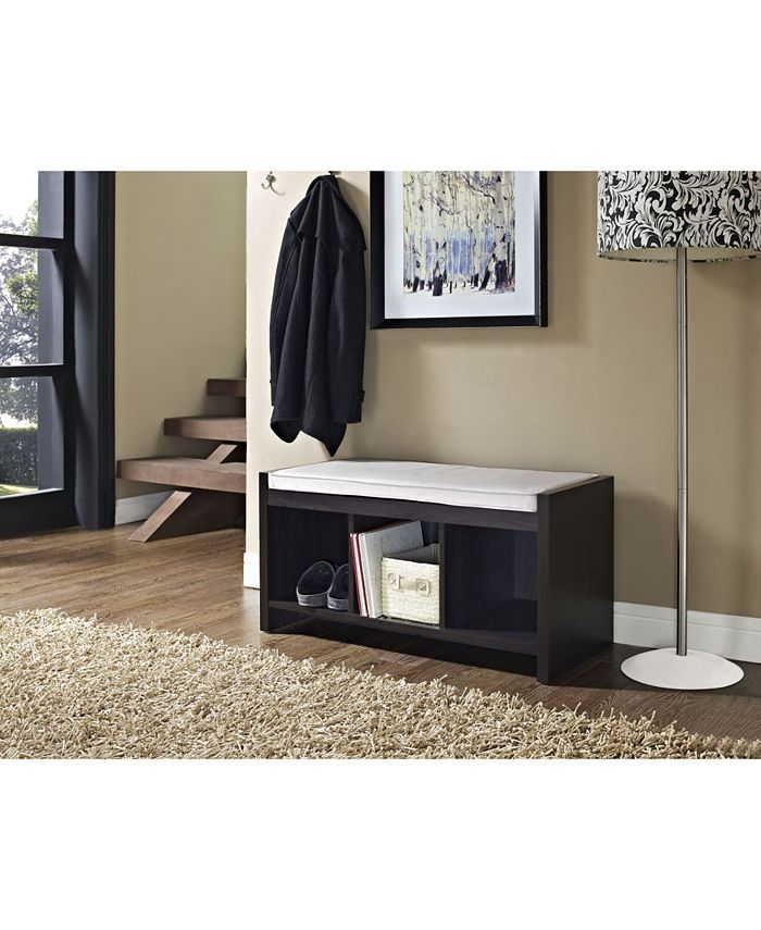 Ameriwood Home Penelope Entryway Storage Bench with Cushion Macy's