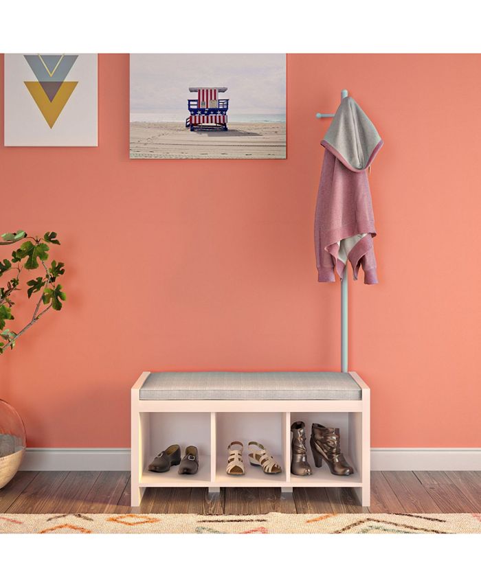 Novogratz Collection Novogratz Whitton Entryway Bench with Coat Tree