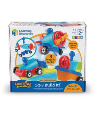 Areyougame Learning Resources Learning Essentials - 1-2-3 Build It Car-Plane-Boat