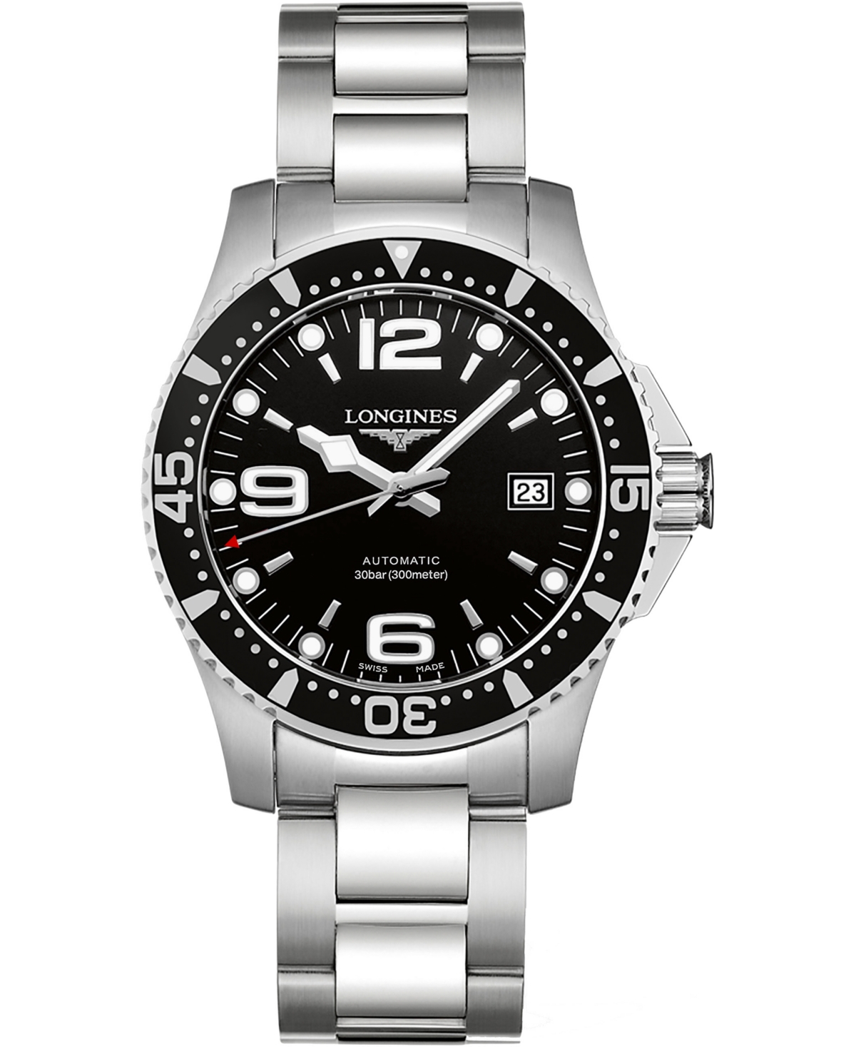 Shop Longines Men's Swiss Automatic Hydroconquest Stainless Steel Bracelet Watch 41mm In No Color