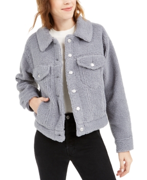 Oat Faux Sherpa Trucker Jacket