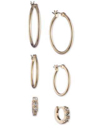 dkny hoop earrings with crystals