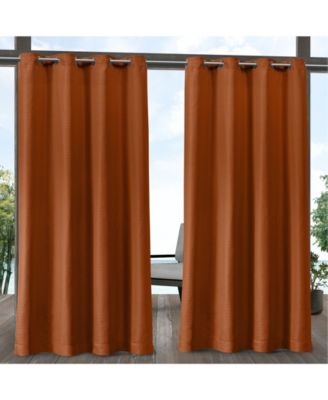 Aztec Indoor/Outdoor Grommet Top Curtain Panel Pair