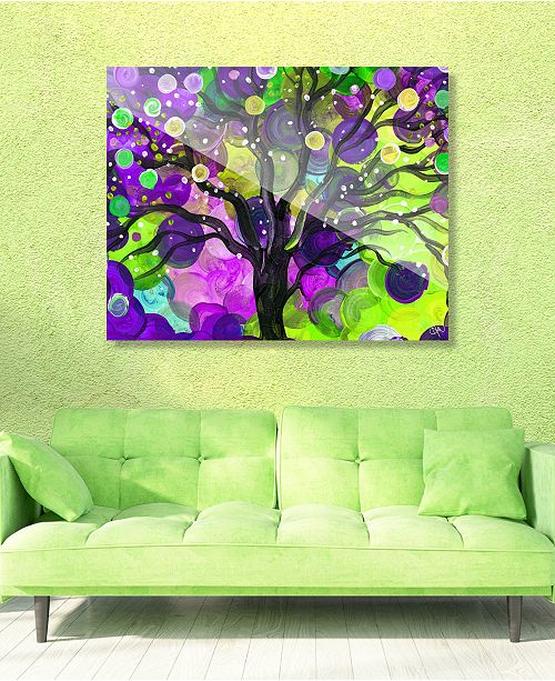 Creative Gallery Mystic Orb Tree On Purple Abstract 20 X 24