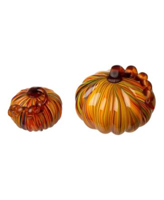 Set-2 Settriped Glasetset Sethort Pumpkin