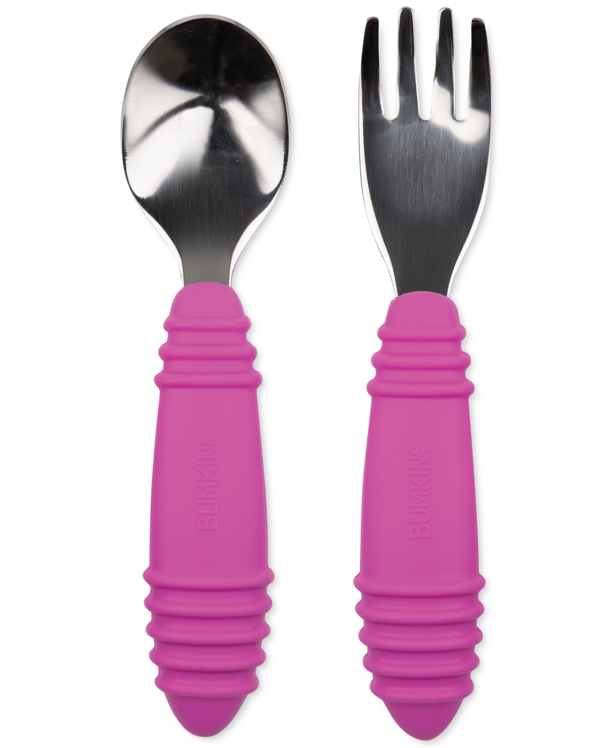 Bumkins 2-pc. Toddler Spoon & Fork Set In Fuschia