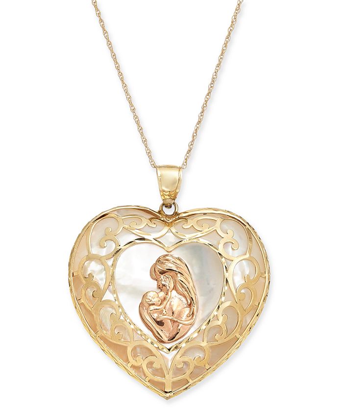 Macy's rose gold hot sale heart necklace
