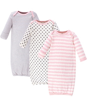Touched By Nature Baby Girl Organic Cotton Gown 3-Pack