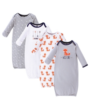 Hudson Baby Baby Girl Cotton Gowns 4-Pack