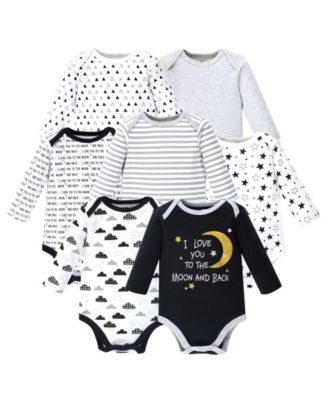 Baby Unisex Multipack of 7 Cotton Long-Sleeve Baby Bodysuits