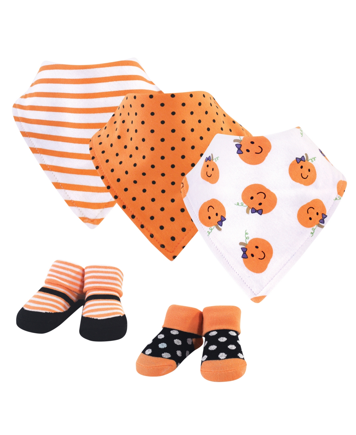 Hudson Baby Cotton Bib and Sock Set