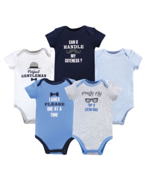 Luvable Friends Baby Boy Cotton Bodysuits 5-Pack