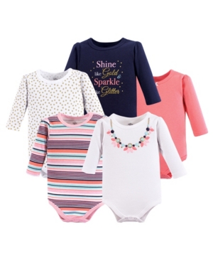 Little Treasure Baby Girl Cotton Bodysuits 5-Pack