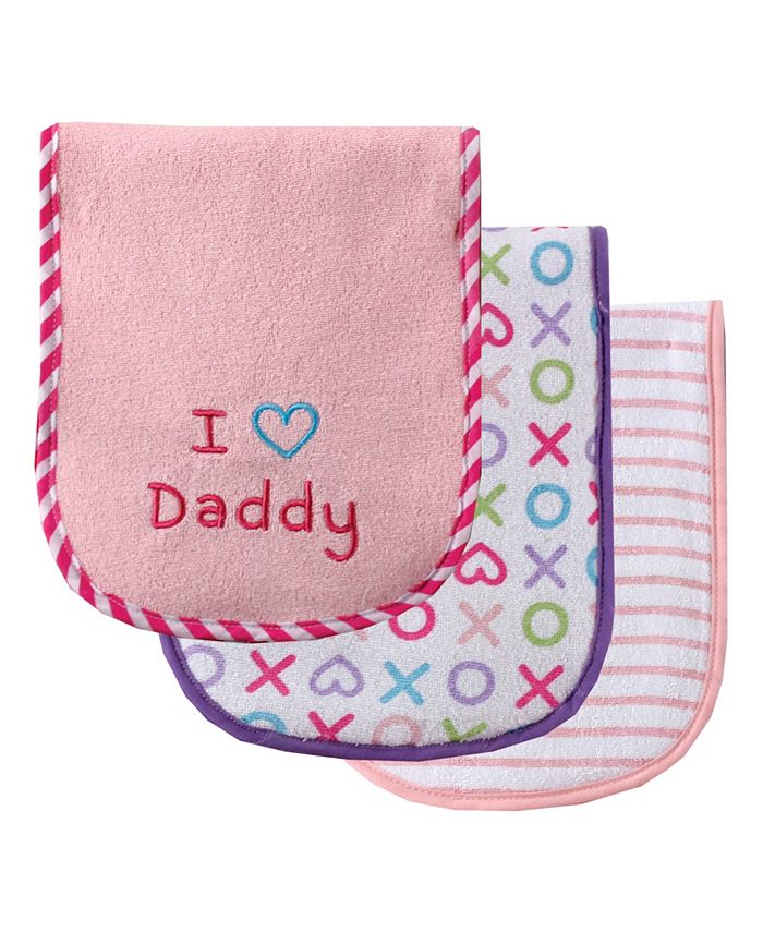 Luvable Friends I Love Burp Cloths 3 Pack Macy s