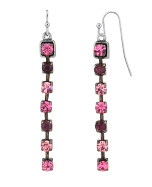 image of 2028 Silver-Tone Linear Earrings