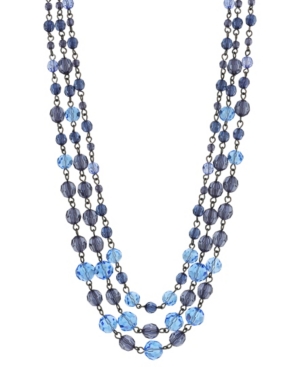image of 2028 Hematite-Tone Beaded Necklace
