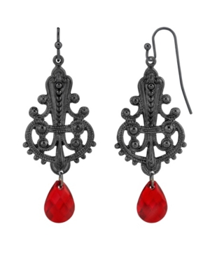 image of 2028 Black-Tone Filigree Earring
