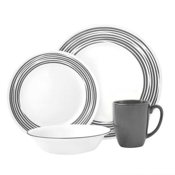 corelle brushed silver 42 pc dinnerware set