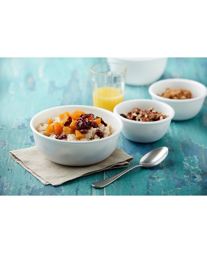 Corelle - Shimmering White Collection Glass 4-Pc. Soup & Cereal Bowls