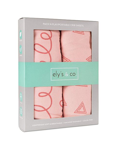 Ely S Co Pack N Play Portable Crib Sheet Set 2 Pack Reviews