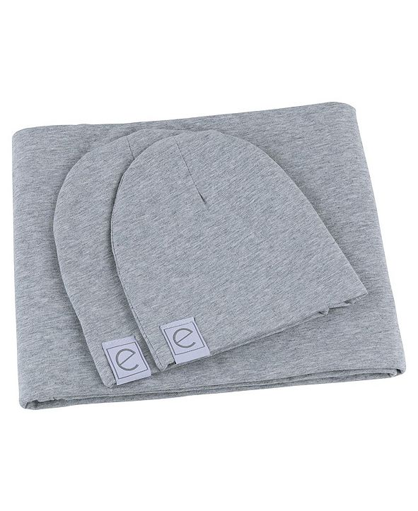 Ely's & Co. Jersey Cotton Swaddle Blankets with Baby Hat & Reviews