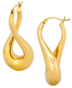 image of Signature Gold Twist Hoop Earrings in 14k Gold over Resin