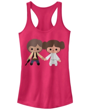 Fifth Sun Star Wars Han Solo Princess Leia Cute Cartoon Style Ideal Racer Back Tank