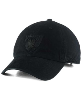 black on black raiders hat