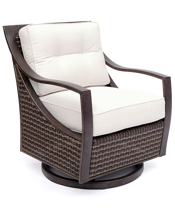Furniture North Shore Outdoor Swivel Chair with Sunbrella® Cushion, Created for Macy&#39;s & Reviews ...