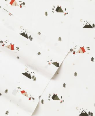 Printed 100% Cotton Percale 4-Pc. Sheet Set, Queen