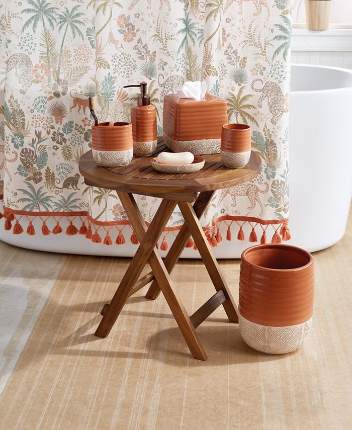 Destinations Pineapple Palm Waste Basket Macy's