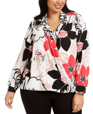 macy's alfani plus size tops