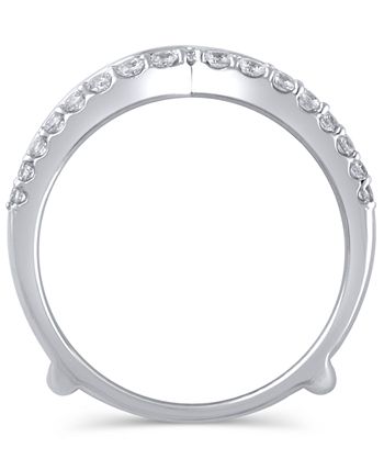 Macy's - Certified Diamond (1-3/8 ct. t.w.) Guard Ring in 14K White Gold