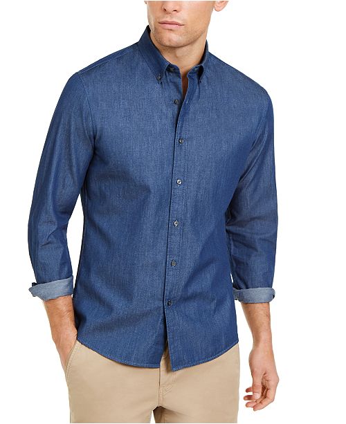 Michael Kors Men S Slim Fit Chambray Shirt Reviews Casual