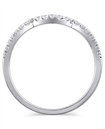 Macy's - Certified Diamond (3/8 ct. t.w.) Bridal Set in 14K White Gold