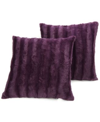 Faux-Fur 2-Pack Decorative Pillows, 20" x 20"