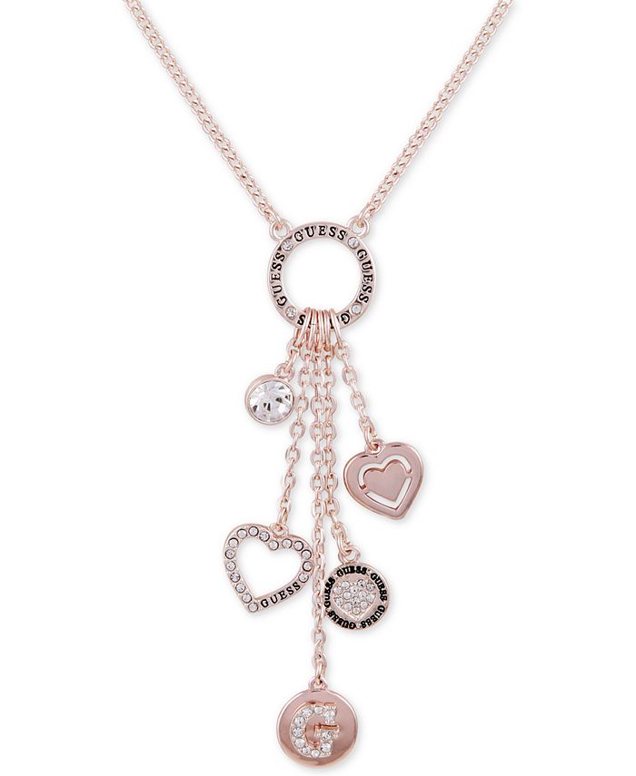 Guess rose gold heart necklace clearance