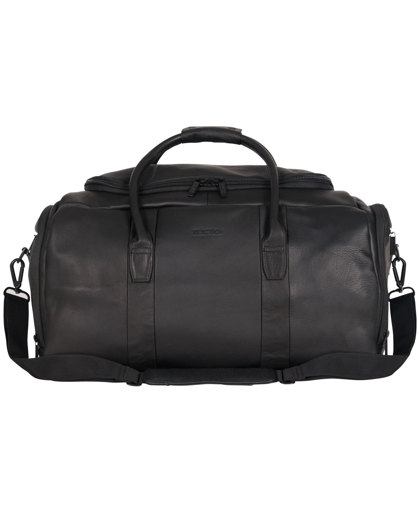 Сумка Kenneth Cole Reaction Colombian Leather 20" Single Compartment Top Load Travel Duffel, цвет: Чёрный — фото 1