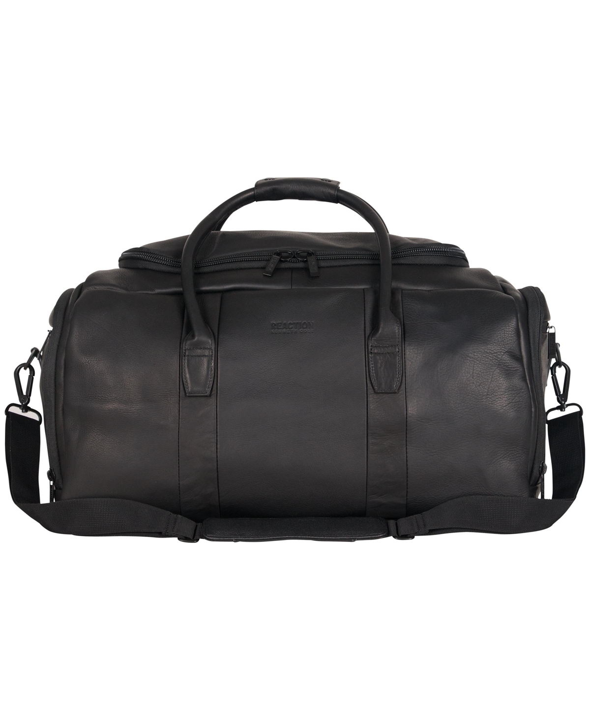 Colombian Leather 20" Single Compartment Top Load Travel Duffel Bag - Cognac