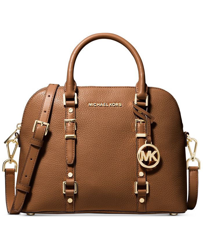 Michael Kors Leather Bedford Legacy Dome Satchel - Macy's