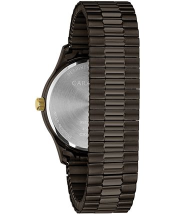 Caravelle - Men's Dark Gray Stainless Steel Expansion Bracelet Watch 40mm