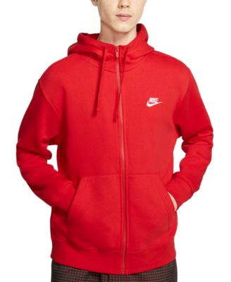 red nike zip up hoodie womens