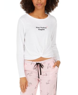 Jenni - Twist-Front Cropped Pajama Top