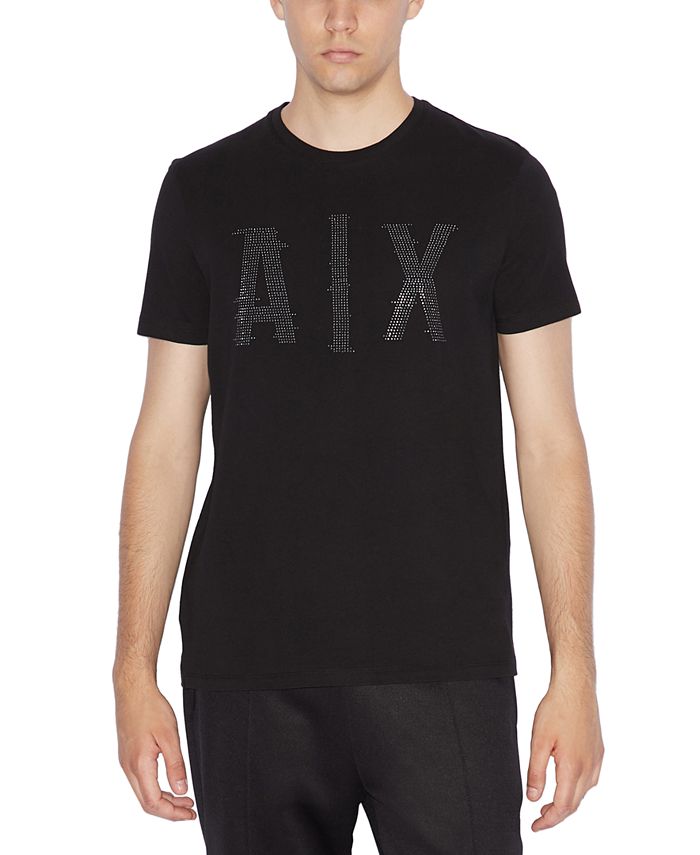 A|X Armani Exchange Men's Slim-Fit Rhinestone Logo T-Shirt - Macy's