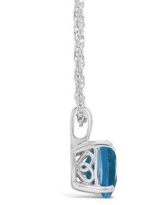 Garnet (2-3/4 ct. t.w.) Pendant Necklace in Sterling Silver. Also Available in  Blue Topaz (2-3/4 ct. t.w.)