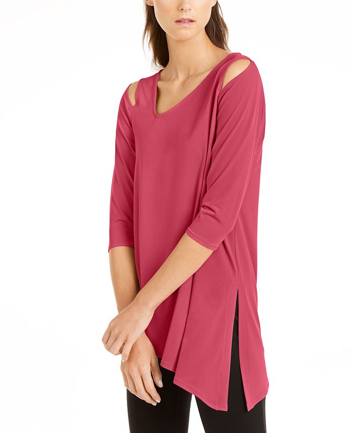 Alfani Cold Shoulder Asymmetrical Top Created for Macy s Macy s