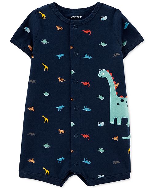 Carter S Baby Boys Cotton Dinosaur Romper Reviews Macy S