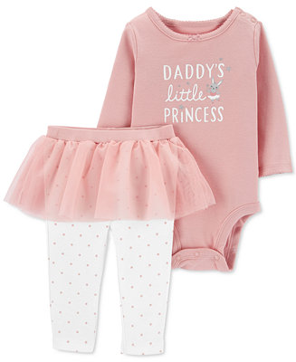 Carters Baby Girl's 3-Piece Little CharacterDaddy's Little Pr Set CHECK FOR SIZE 